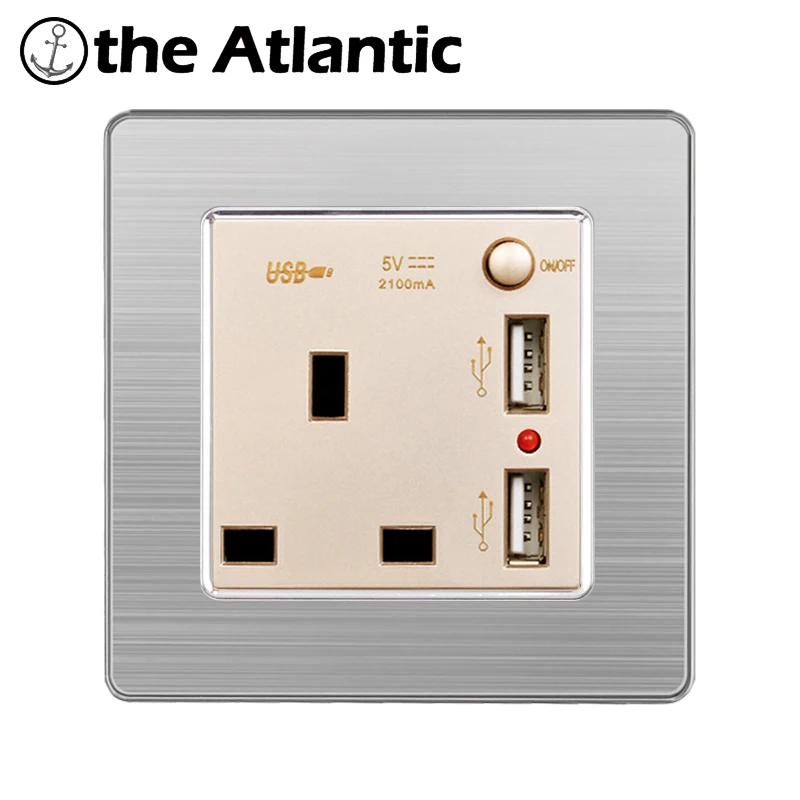 Зарядное устройство Atlantic 13 а с двумя USB портами для мобильного выхода 5 в 2 1 А