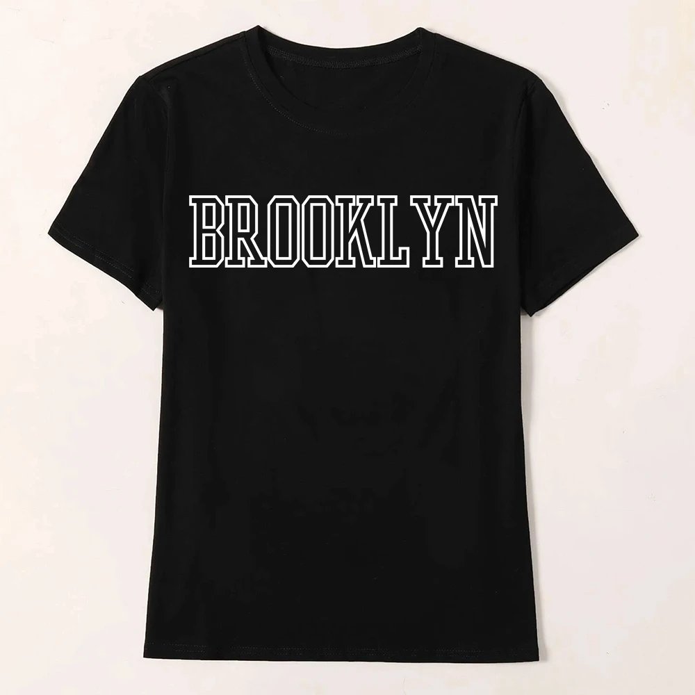 

Fridayin 2021 Summer 4 Colors Women's Casual Letter O-Neck Printing Basic Cotton T-Shirt Short Sleeve Tops