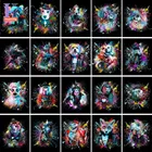 Рисование по номерам для взрослых, акриловые, разноцветные животные, ручная роспись, масляные краски по номерам для домашнего декора, художественный подарок