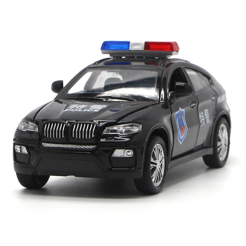 1/32 Высокая моделирования BMW X6 Литье металла автомобиль сплав игрушка полицейский