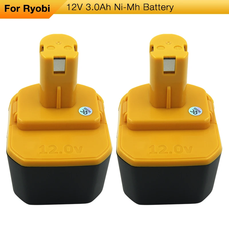 2 шт./Лот 12 в 3000 мАч Nimh Сменный аккумулятор для Ryobi B-1230H R10510 RY1201 TDS4000 TF1100 TFD220