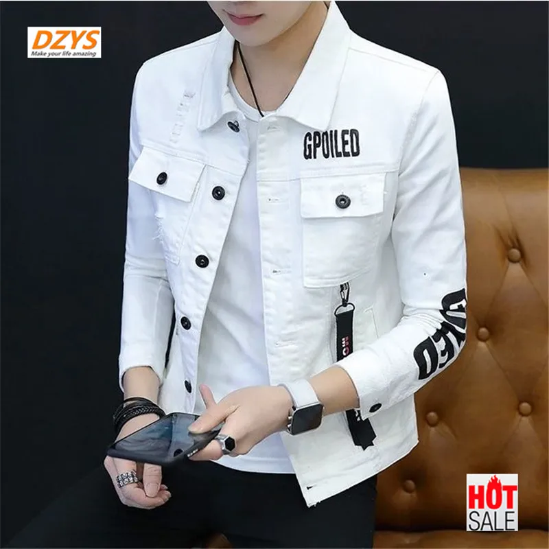 Мужская джинсовая куртка Новинка лета-осени 2019 красивая трендовая одежда