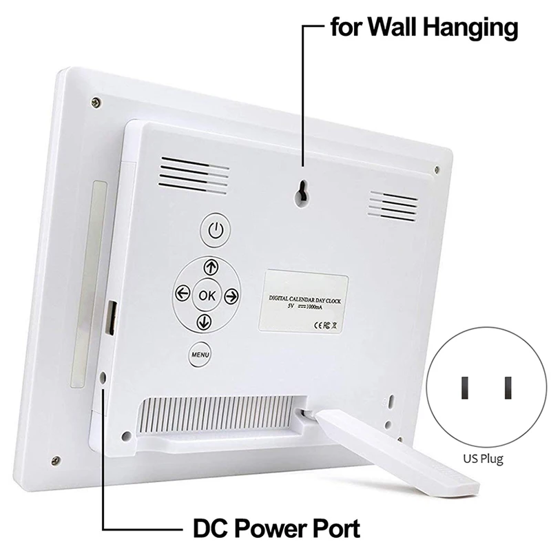 С цифровым календарем и будильником день часы-с 8 дюймов Большой Sn Дисплей Am Pm 5