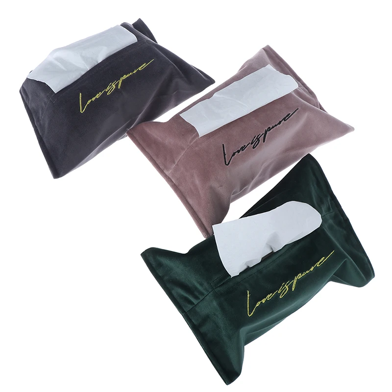 Бархатный ящик для салфеток в скандинавском стиле контейнер декоративный