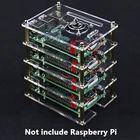 1-10 слоев для Raspberry Pi 4, акриловый чехол, прозрачный корпус + вентилятор охлаждения + крышка вентилятора для Raspberry Pi 4, Модель B3B Plus3B