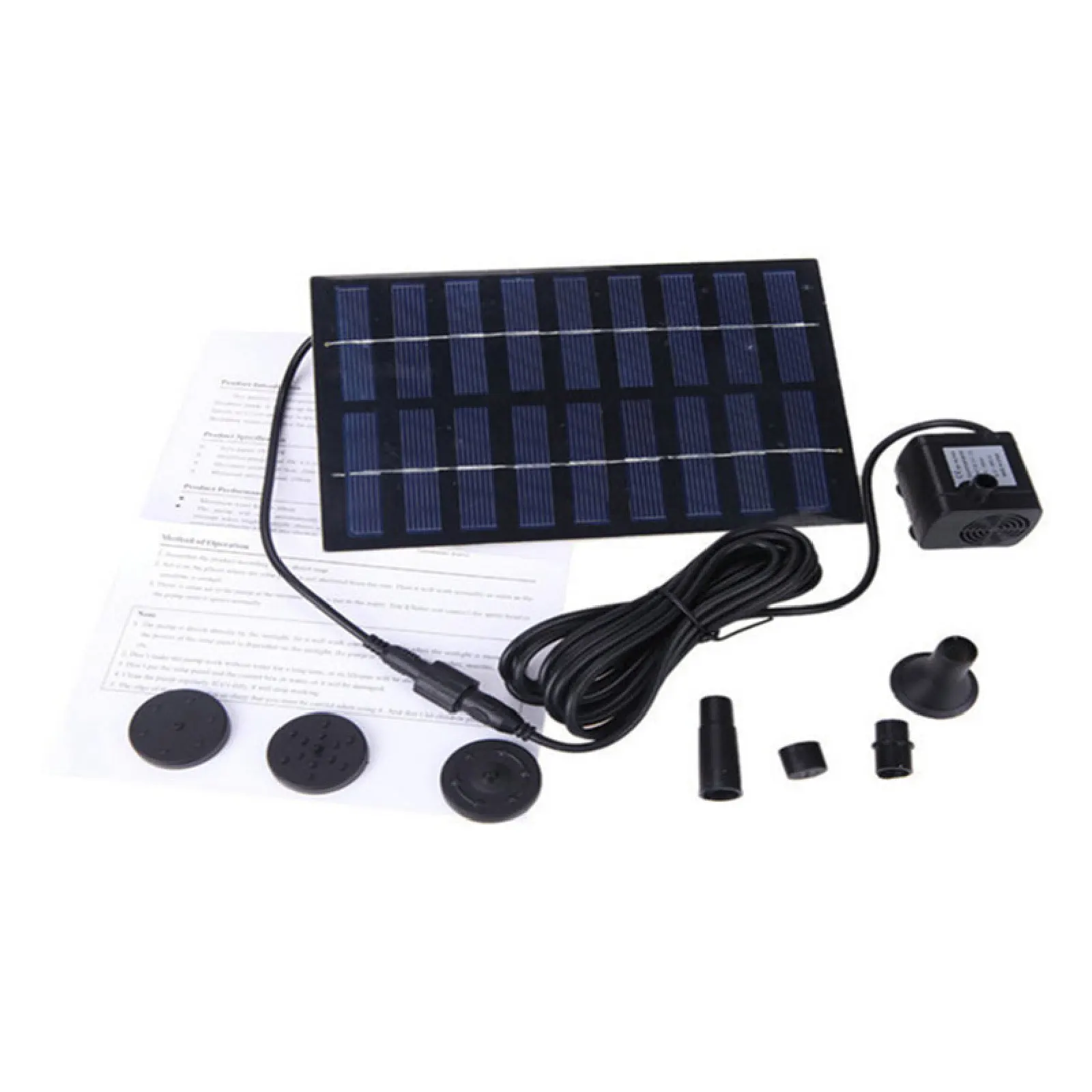 

Solar Panel Fountain Powered Water Pump with Panel Solar Fountain Pump Set for Outdoor Garden Water Pool Pond