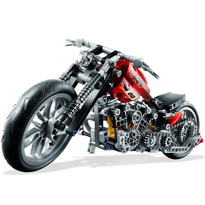 

378Pcs Technic Motorcycle Exploiture Model Harley Vehicle Building Blocks Motorbike 3354 Bricks Toys for Children Gift