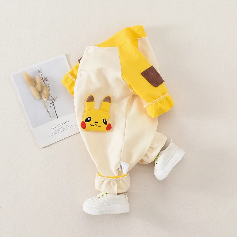 Traje de Pokemon para beb&eacute;, Pelele de Pikachu con dibujos animados de animales, ropa de beb&eacute; Unisex, Mono para Reci&eacute;n Nacido Y592-1
