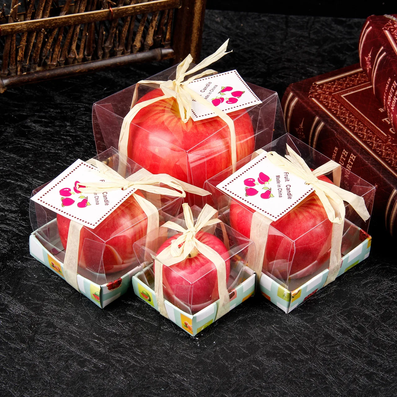 2016 новый пункт 9 см негабаритная свеча в виде яблока креативный Рождественский