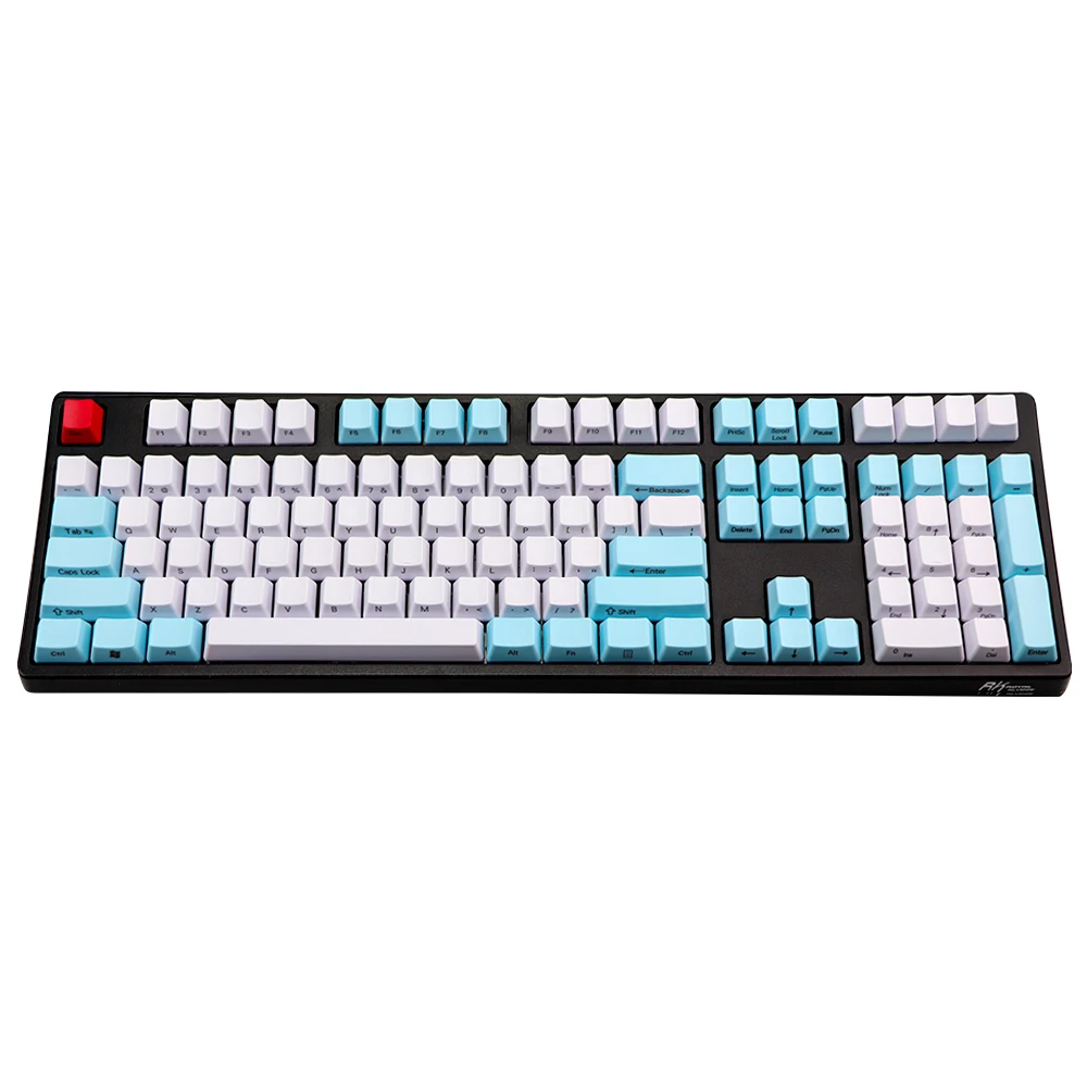 Cool Jazz белые и синие смешанные толстые клавиши PBT ANSI ISO макет 108 87 колпачки для