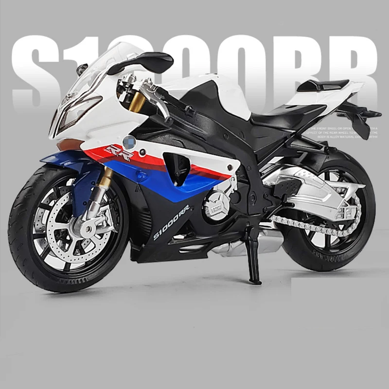 2021 Новый 1:12 литая модель мотоцикла Игрушка S1000RR Реплика со звуком & светильник
