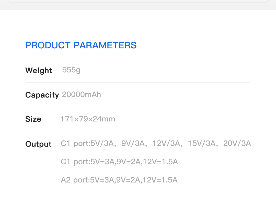 Powerbank 20V 2.25A 3.25A 45W 65W PD+ QC с входом/выходом usb type-C и выходом QC для ноутбуков Xiaomi Air HUAWEI usb type-C