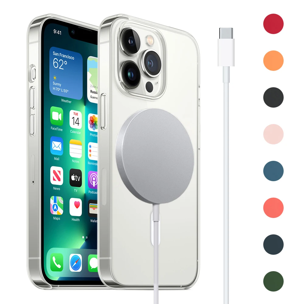 

Original Clear Case | Magnetic Charger for Apple iPhone 13 Pro | 13 Pro Max | 13 Mini Cover