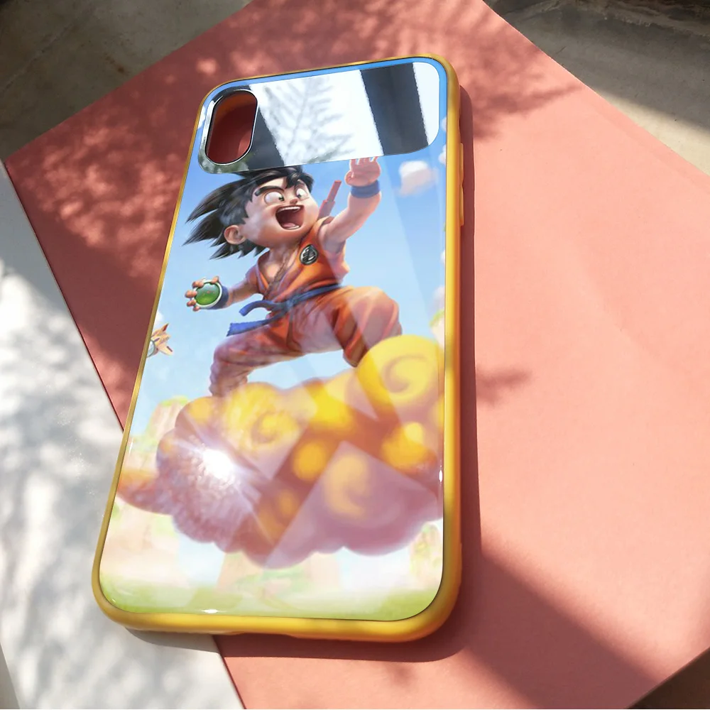 OUTMIX Dragon Ball Z Super DBZ Goku Модный чехол для iPhone 8 8plus XS max XR 7 plus 6 6s 6plus из закаленного