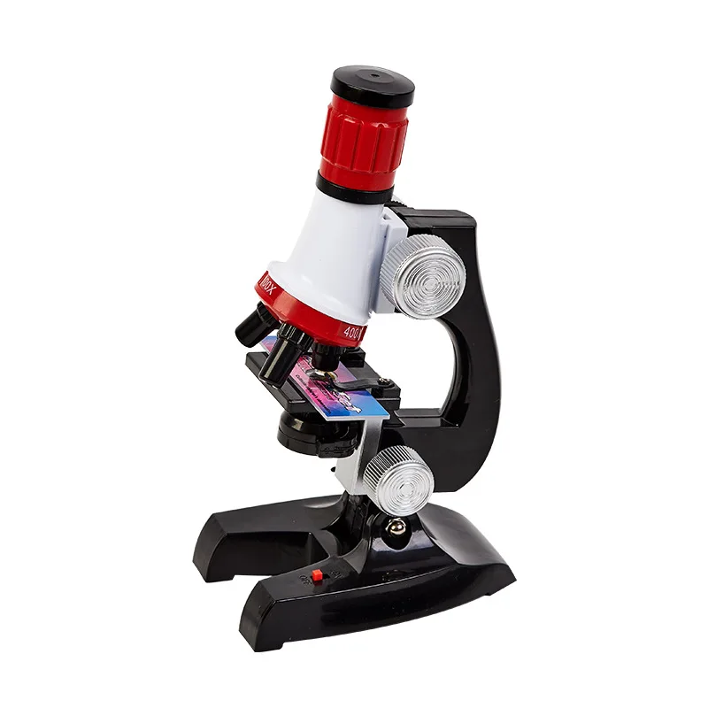 Microscope Kit Lab LED Home School Science Educational Toy Optical Instruments Refined Biological science toys |