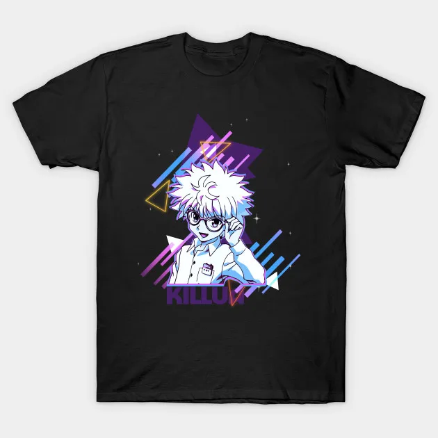 Футболка Killua для мужчин и женщин Ретро стиль Hunter x | Мужская одежда