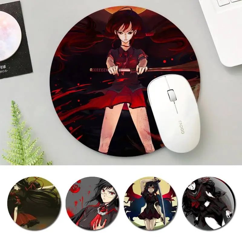 

Nice Blood-C office Pad mouse non-slip pad player pad Round size rubber Gaming mouse Pad office Desk Mat