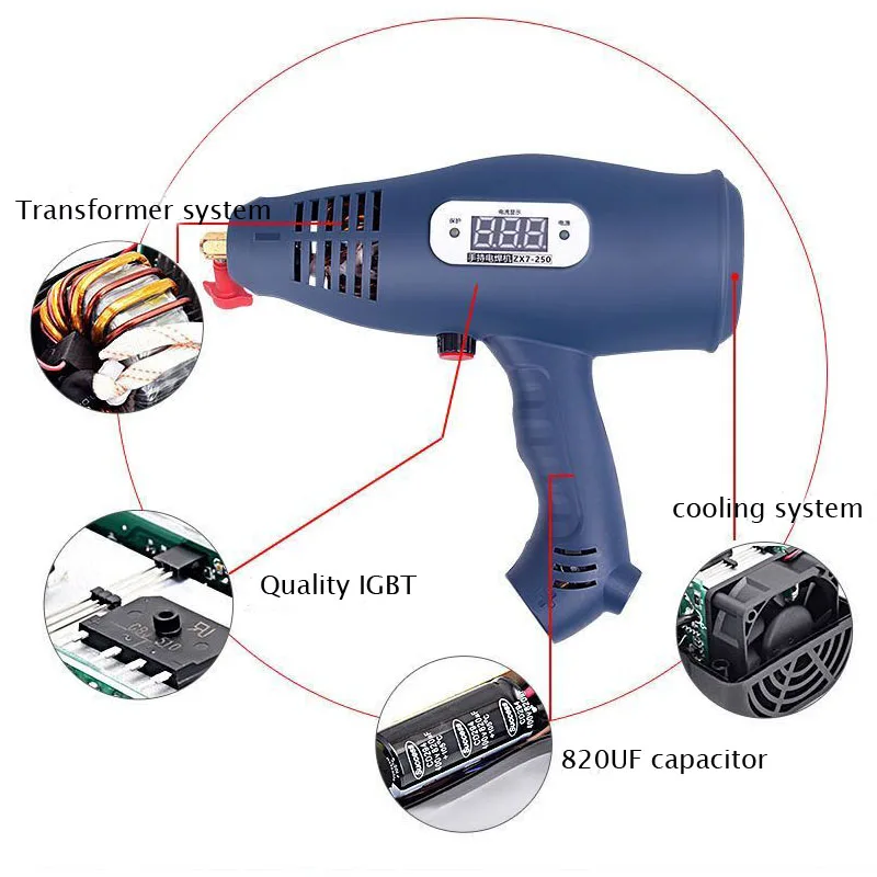 220V3000W Handheld Intelligent Electric Welding Machine Automatic Portable Full Copper Core Dual Purpose | Инструменты