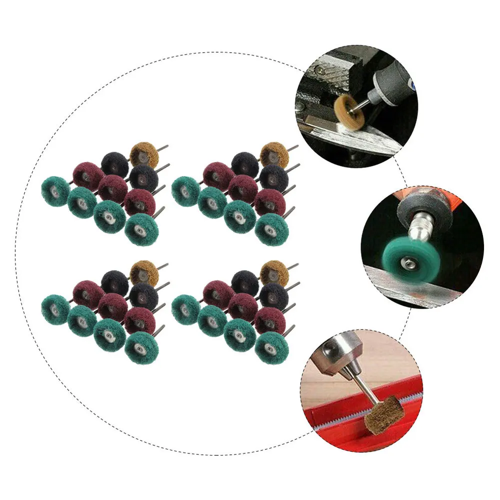 

40pcs Polishing Wheel Sanding Head Polishing Brush Part (Assorted Color)