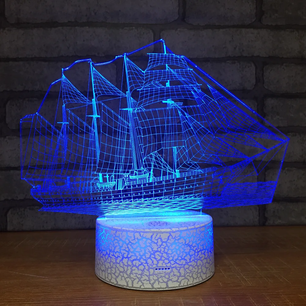 

Ship LED RGB Night Light 7 Color Change Desk Light Action Figure PVC Kids Toys Brinquedos Christmas Gift