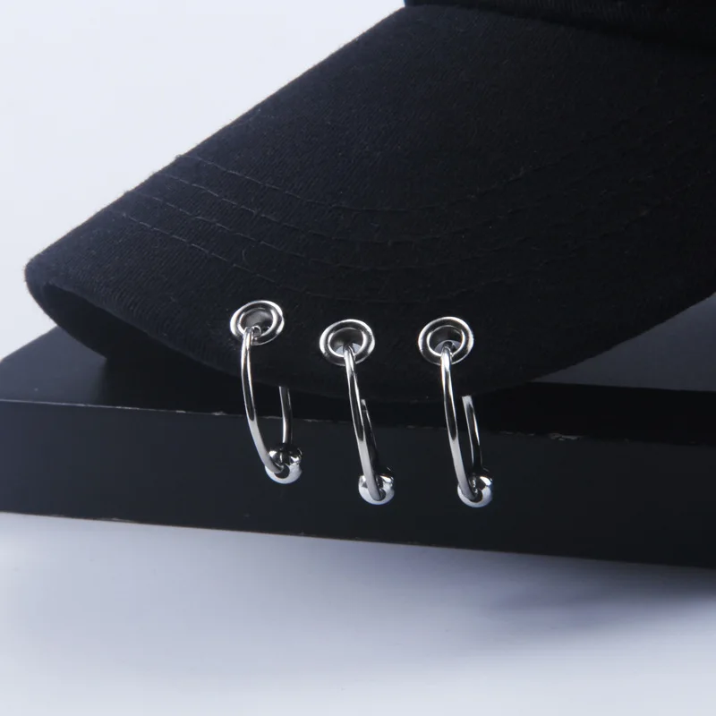 BBS083 бейсболки в стиле панк с металлической булавкой женские хип хоп Снэпбэк