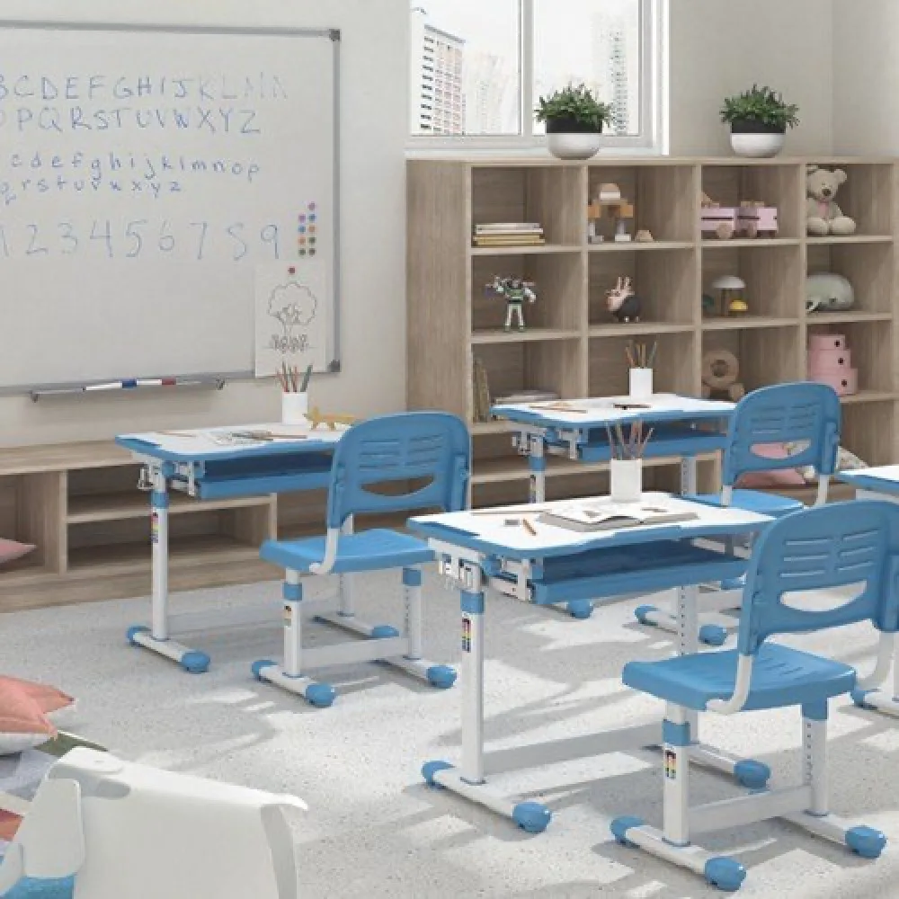 Children's furniture set (desk + chair) Writing desk table transformer with growing chair for children Table folding school kids Child schoolboy