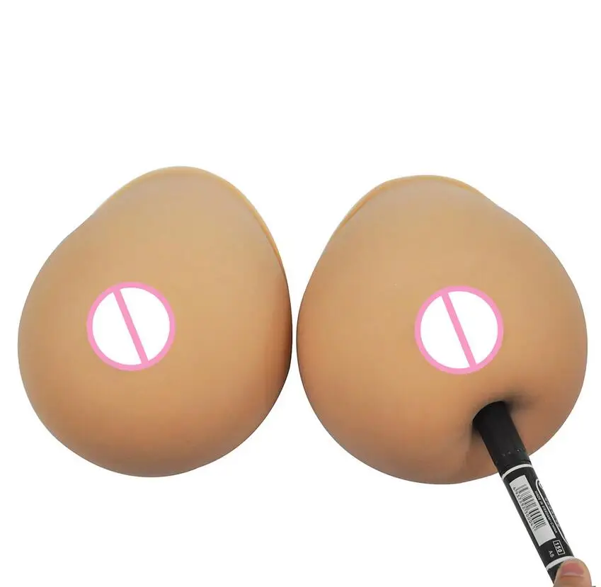 Silicone Breast Forms with Straps Realistic Soft Fake Boobs HH Cup 3600g Shemale Transgender Queen Transvestite Mastectomy Bra