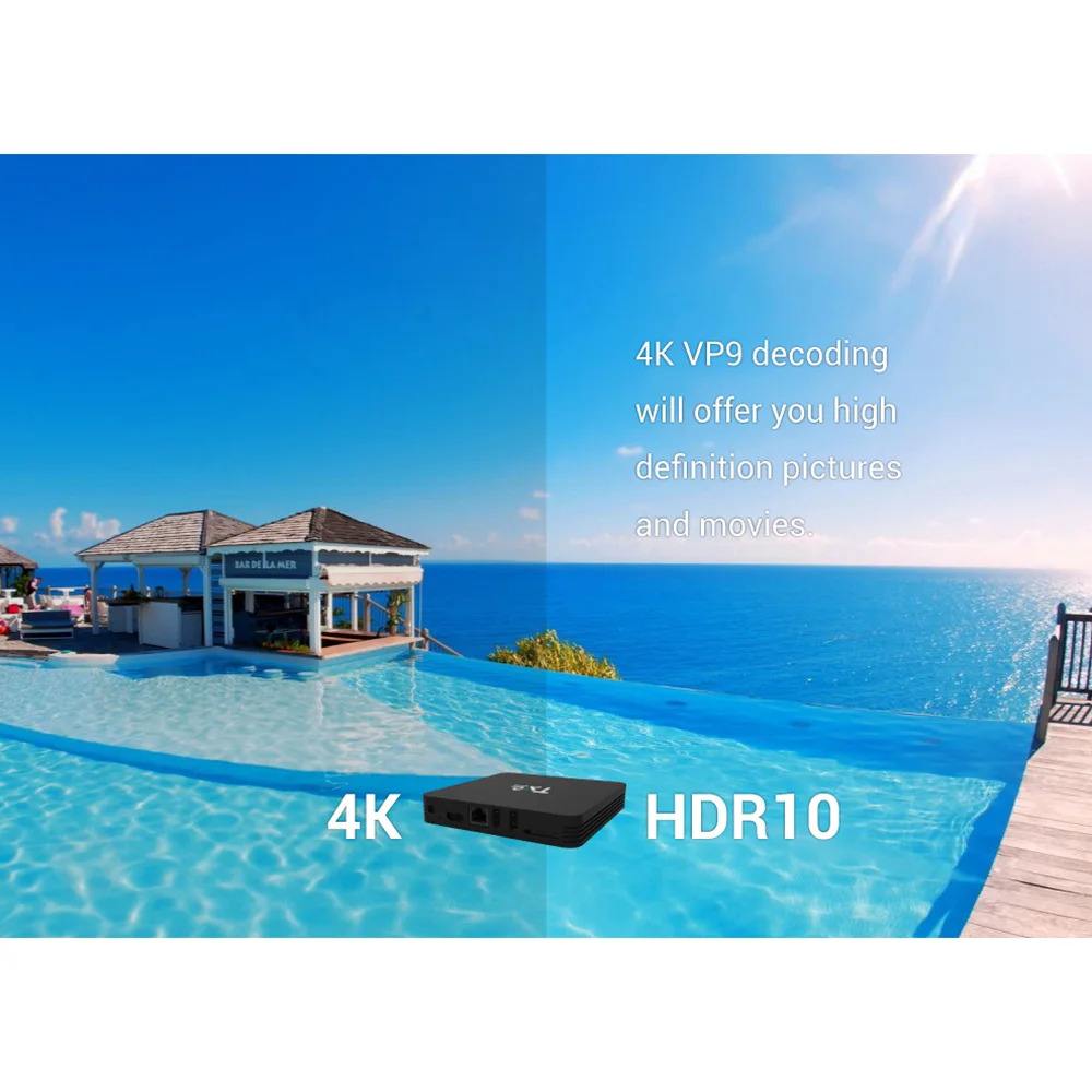 ТВ-приставка TX9S smart Android 4k чип AmlogicS912 2 ГБ 8 медиаплеер приставка с пультом