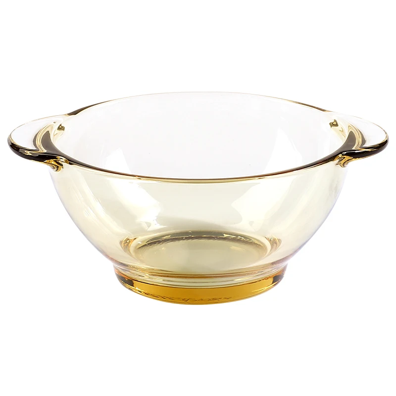 

Double ear transparent glass bowl instant noodles bowl household Nordic cereal salad bowl heat resistant soup bowl rice bowl