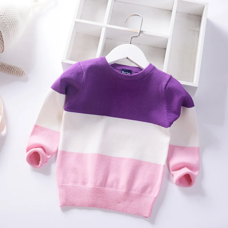 Свитеры для мальчиков и девочек детский хлопковый пуловер на осень весну вязаная