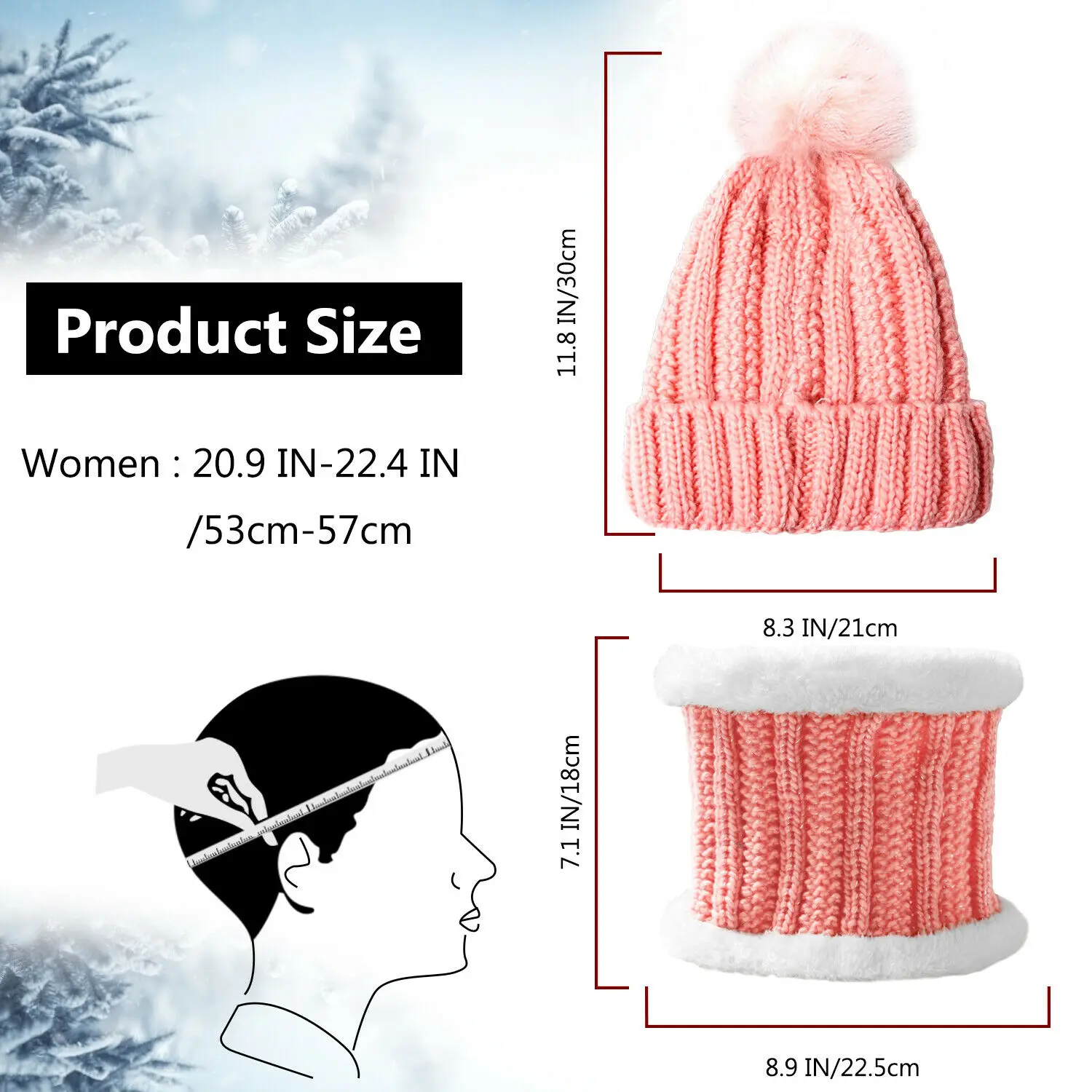 

Winter Knitted Beanies Hats Women Thick Warm Beanie Skullies Hat Scarf Female Knit Letter Bonnet Beanie Caps Outdoor Riding Sets