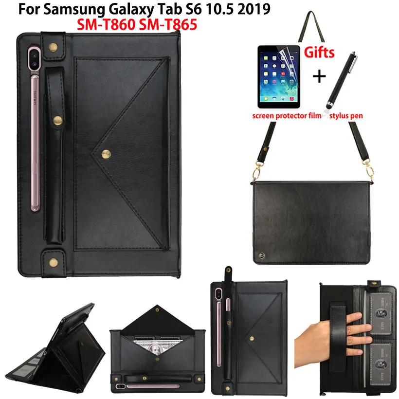 Чехол конверт для Samsung Galaxy Tab S6 10 5 Женский чехол 2019 дюйма телефона с подставкой