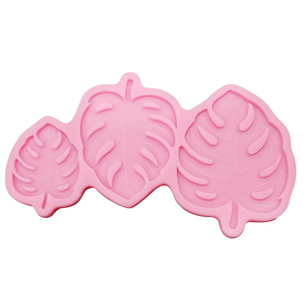 

Banana Leaf Shaped Fondant Tools Gummy Silicone Molds Cake Decorating Mould Gumpaste Craft Dessert Pink Baking Pan K772
