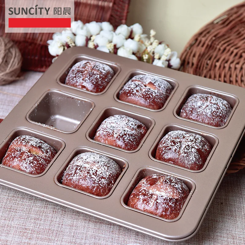 

9 Squares Brownie Baking Pan Cake Pans Stainless Steel Alloy Non-Stick Household Dessert Cake Mold Perfect for Birthday Wedding