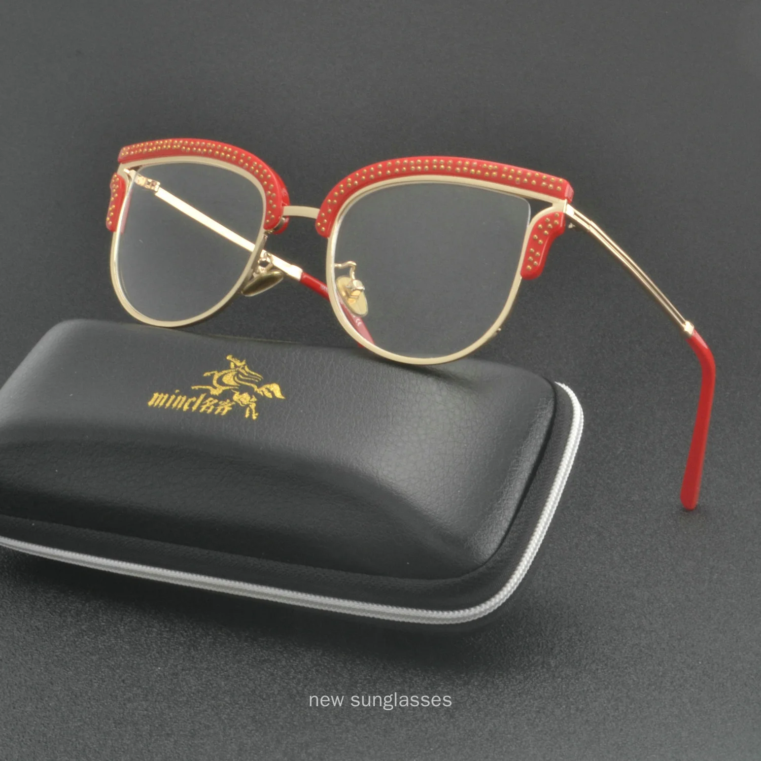 MINCL/2020 новые ретро металлические очки оправа кошка женские золотые черные