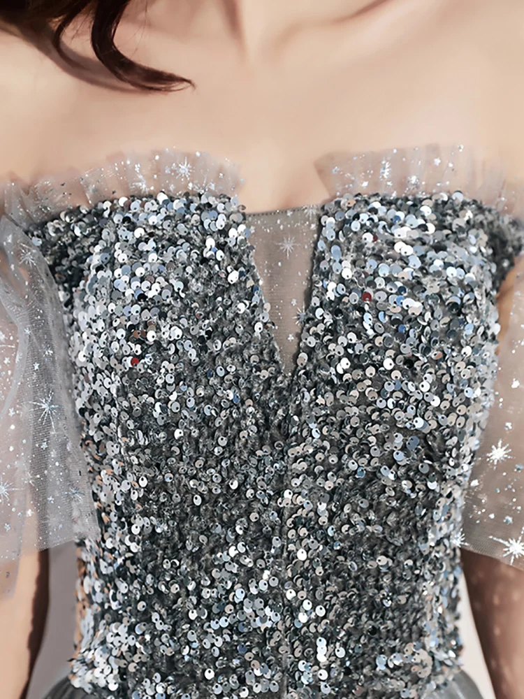 2021 Элегантные Роскошные с блестками на день рождения длинные платья открытыми