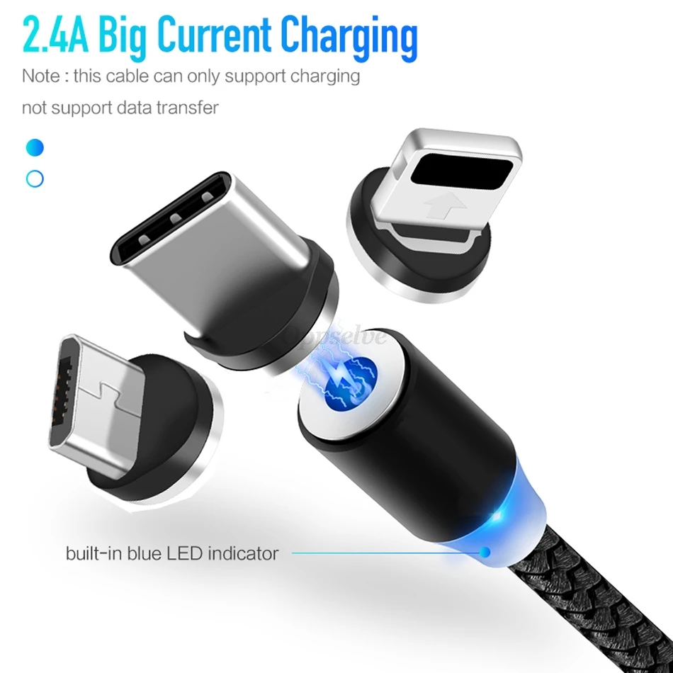 Магнитный кабель Oppselve Micro USB C адаптер для быстрой зарядки телефона магнитное