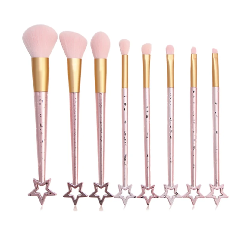 

3 Color 8pcs Star Makeup Brush Set Eye Shadow Eyebrows Blush Highlighter Lip Soft Brush Mixing Makeup Tool Cosmetics