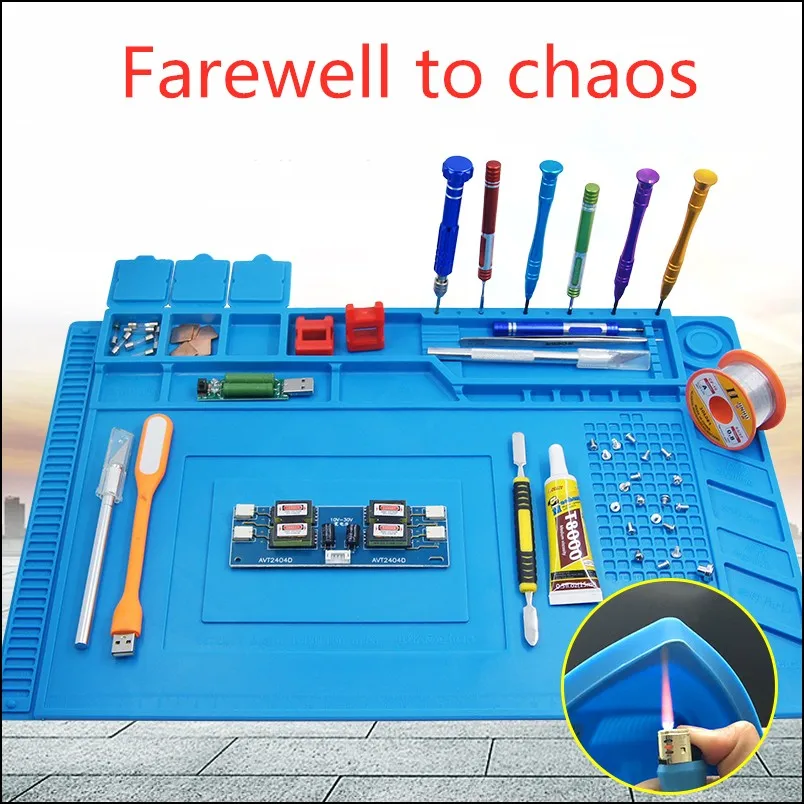 Теплоизоляционный рабочий коврик ESD паяльная станция магнитный для ремонта