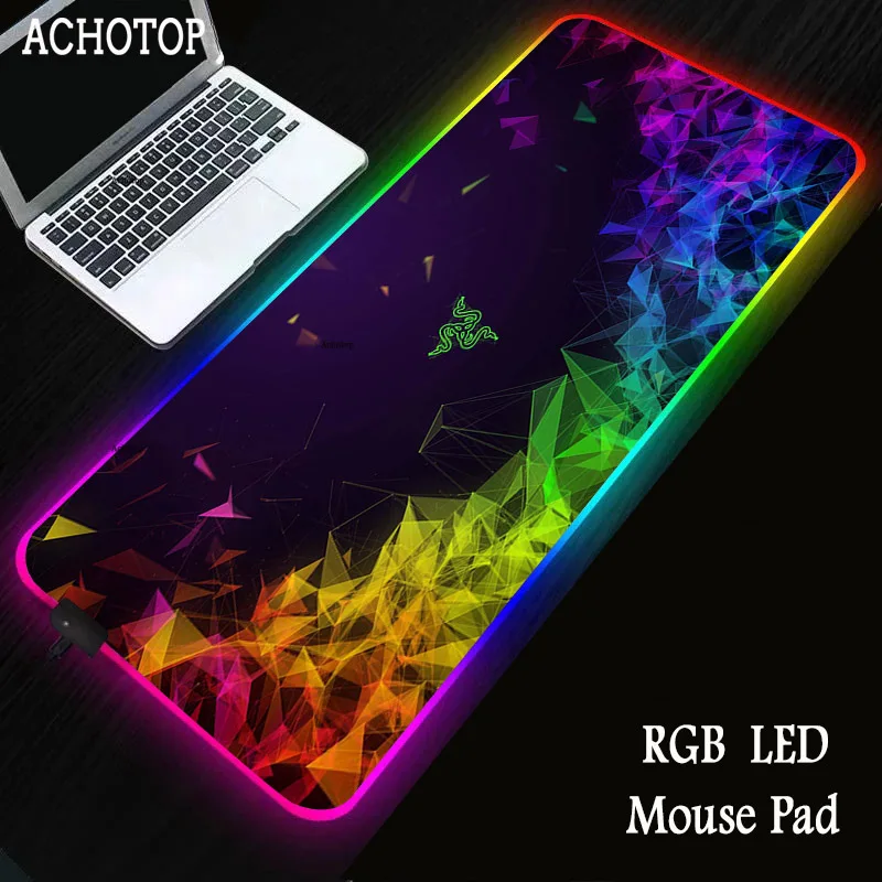 

DIY Custom Razer RGB Gaming Mouse Pad Gamer RGB Backlit Mause Large Anime Mousepad XXL For Desk Keyboard LED Mat 7 colour Carpet