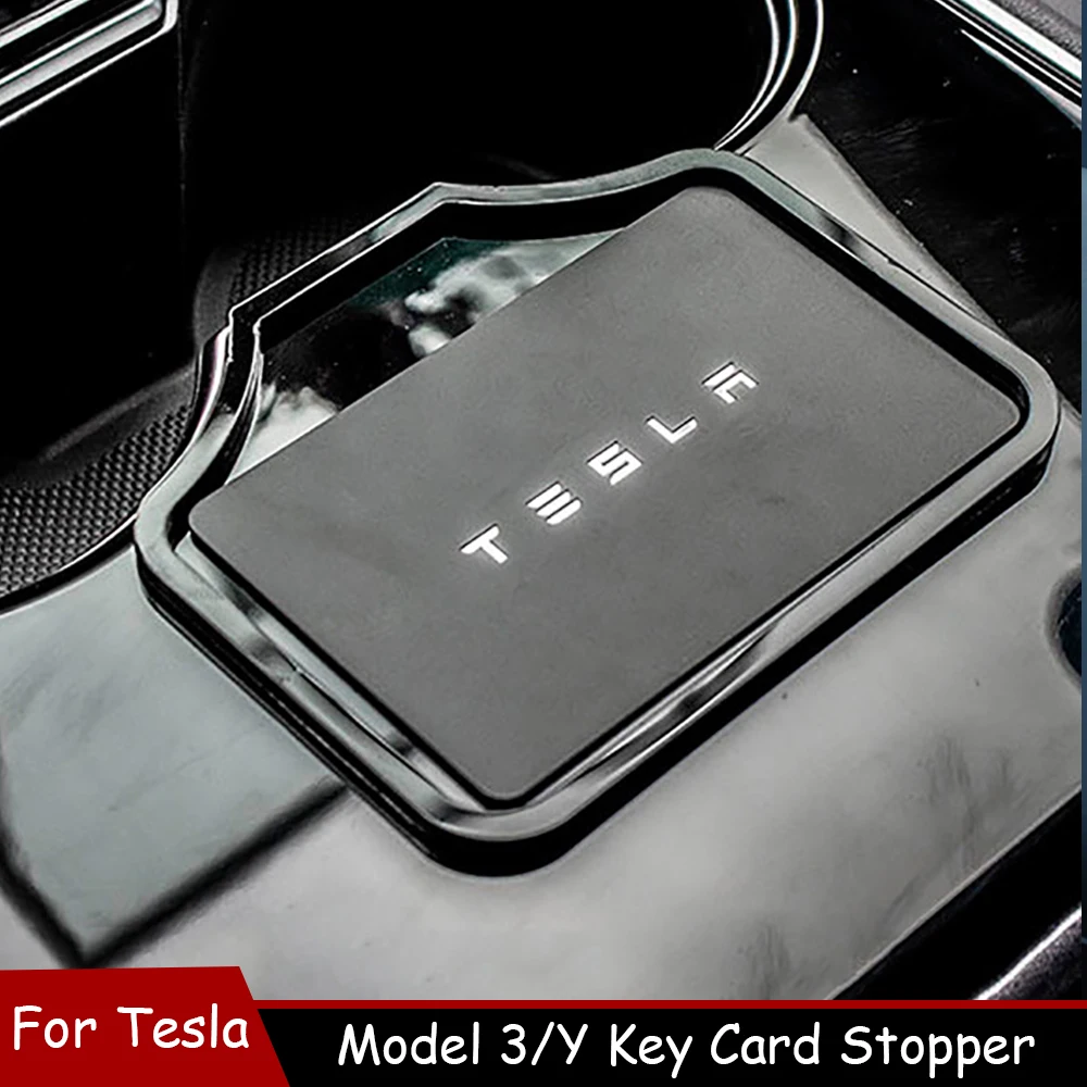 

Car Central Control Panel Key Card Stopper Limiter Holder Non-slip Fixing Card Position Sticker Modification for Tesla Model 3 Y