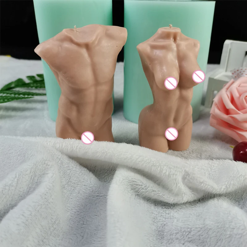 

PRZY 3D Human Man Woman Body Soap Molds Candle Mold Silicone Gypsum Chocolate Candle Valentine's Day Cake Mold Clay Resin Moulds