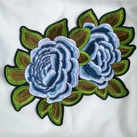 big peony flower patches for clothing 3d embroidered sewing patches diy sew on floral parches embroidery applique for jacket