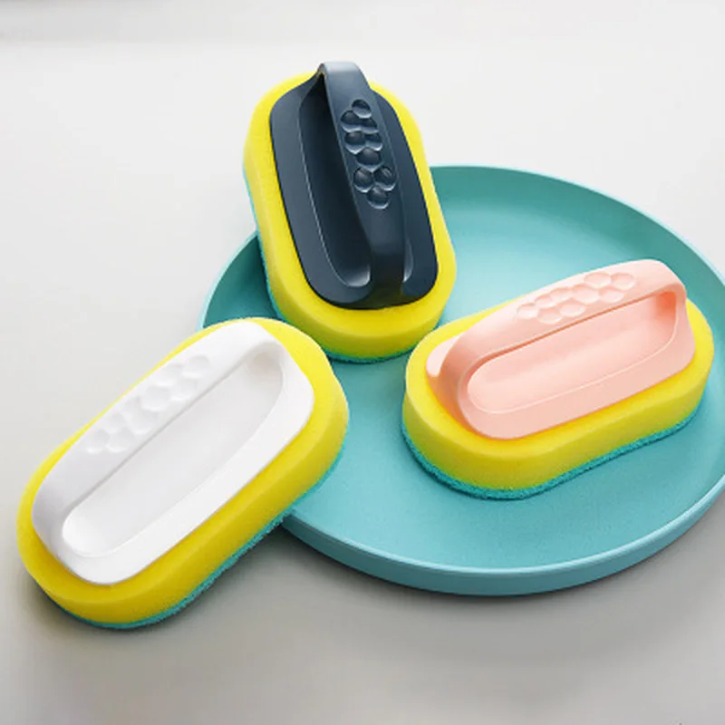 Волшебная губка щетка ручка Чистящая для протирания сильная дезактивация горшок