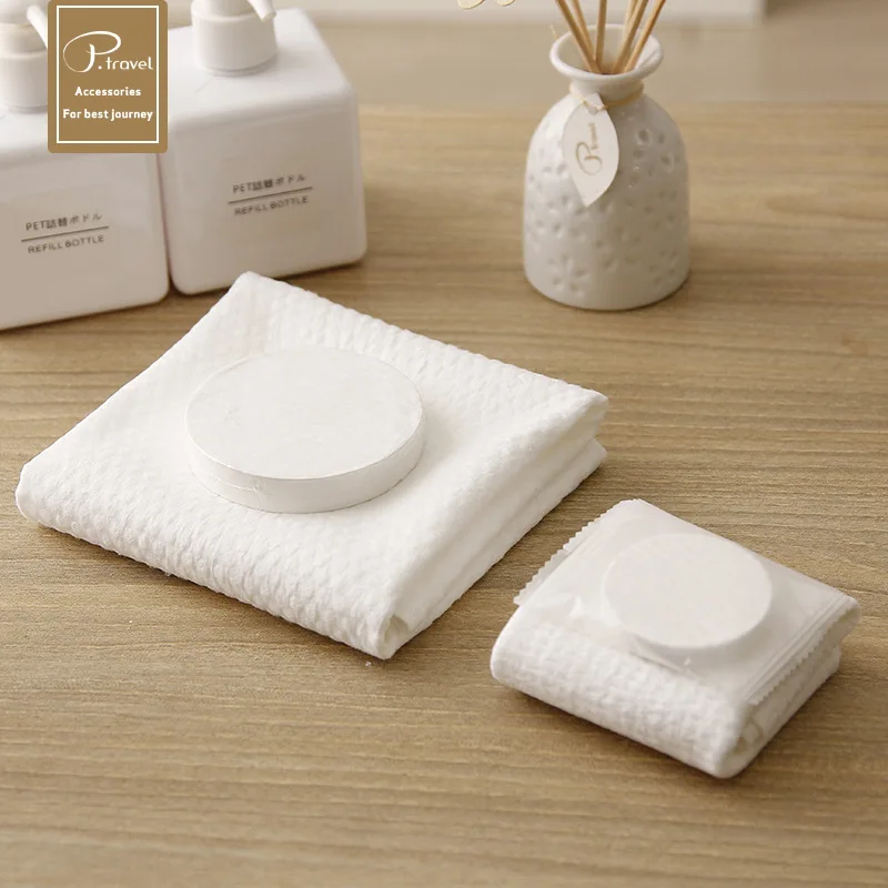 

Одноразовые полотенца для взрослых, 100% хлопок, портативные компрессионные полотенца, утолщенные, быстро впитывающие воду одноразовые поло...