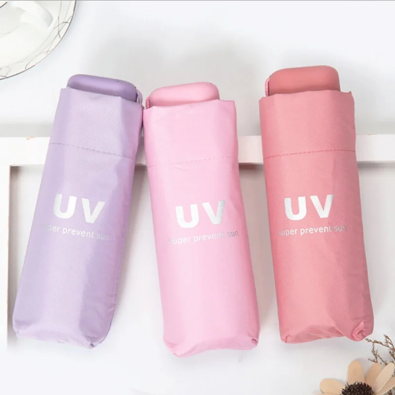 Милый пять складной Umberlla свежий УФ защита художественный абажур винил для мужчин