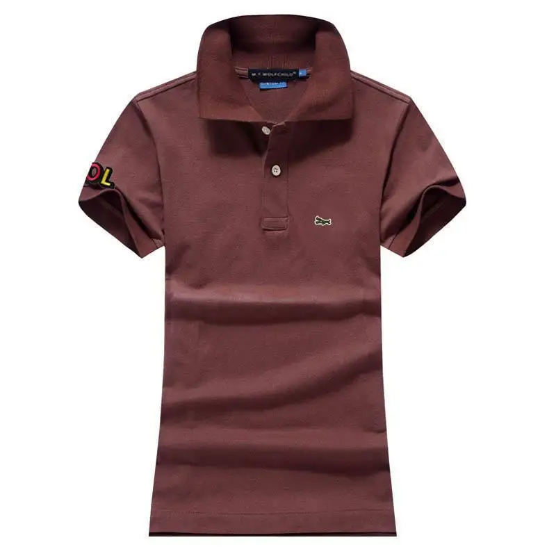 Женские футболки-поло из 100% хлопка с коротким рукавом брендовые облегающие топы