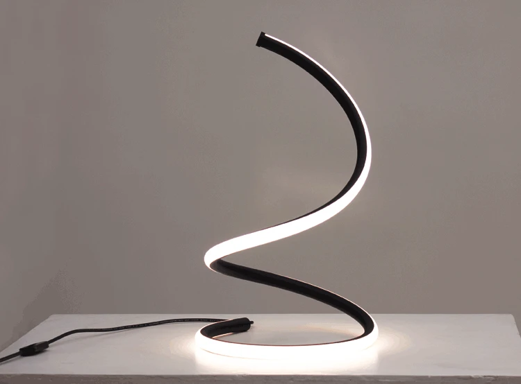 Современные креативные настольные светодиодные лампы с намоткой для отеля
