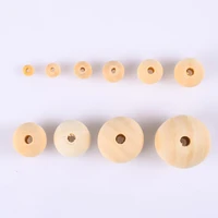 6 30mm natural wood loose bead spacer lead free diy bracelet necklace charms round wooden ball beads for jewelry making
