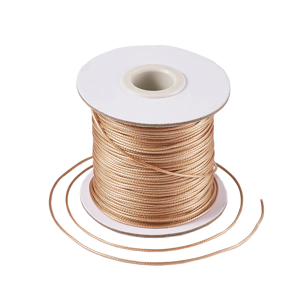 1 мм корейский вощеный полиэфирный шнур для ожерелья браслета ювелирных изделий